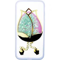 Чехол-накладка Toto TPU Case Decorative Stones iPhone 7/8/SE 2020 Rose Flower Purple