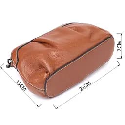 Жіноча сумка з драпіруванням з натуральної шкіри Vintage 23х15х7 см 000315804 - мініатюра 4