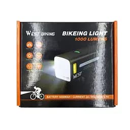 Велосипедна фара передня West Biking YP0701454 1000 Lm 1 Led чорний (G0001994) - мініатюра 8