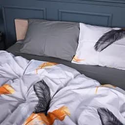 Підковдра MirSon Сатин 22-1381 Black and Feathered 110х140 см (2200010477092) - мініатюра 2