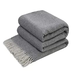 Плед мериносовий Love You Ромб 140x200 см сірий 4458