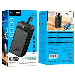 Зовнішній акумулятор Hoco J123C Element 22.5W+PD20W 60000mAh чорний - мініатюра 3