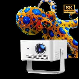 Мультимедійний смарт-проектор з автофокусом Magcubic HY450MAX Android 14, chip H726, 8K24fps, 2GB/16GB домашній кінотеатр White (19342) - мініатюра 4