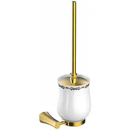 Йоржик для унітазу з настінним тримачем Imprese Cuthna zlato 150280, Золотий