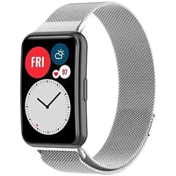 Миланский магнитный ремешок Primolux для смарт-часов Huawei Watch Fit (TIA-B09) Silver