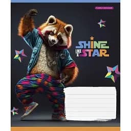 Зошит учнівський Школярик Dance star 018-3276L-3 в лінію 18 аркушів 