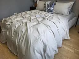 Комплект постельного белья бязь PREMIUM серо-бежевый - двухспальный