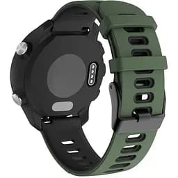 Силіконовий ремінець Rage для Samsung Gear S3 FrontierClassic - темно-зелено-чорний ширина кріплення 22мм Watchbands (W25-1WB91934123)