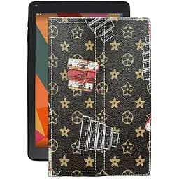 Чехол StatusCASE из экокожи для планшета Sigma mobile X-style Tab A101 Луи-Витон-коричневый