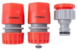 Пістолет розпилювач для поливу Intertool GE-0005 8 функцій хром x 1 адаптер x 2 конектора - мініатюра 5