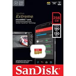 Карта пам'яті SanDisk microSDXC Extreme 256GB UHS-I U3 V30 A2 (SDSQXAV-256G-GN6MN) [141838] - мініатюра 3