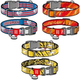 Нашийник для собак Waudog Nylon з QR паспортом Супермен Ретро р.S 15 мм 25-35 см (280-1082) - мініатюра 12