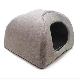 Будиночок юрту для котів та собак Zoo-hunt Герос №2 41х41х37 см бежевий+коричневий