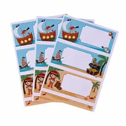Шкільні етикетки Apli Kids Пірати 81х36 мм 9 шт. (18440) - мініатюра 2