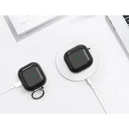 Чохол AhaStyle Transparent TPU Silicone Case для AirPods 4 Black [133819] - мініатюра 3