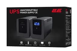 2E Джерело безперебійного живлення DD650, 650VA/360W, LCD, USB, 2xSchuko - мініатюра 4