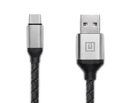 Кабель REAL-EL Premium Leather USB - USB Type-C (M/M), 1 м, Black (EL123500049) - мініатюра 3