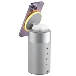 БЗП Wiwu Wi-W022 3 in 1 Wireless Charger+Bluetooth Speaker White - мініатюра 3