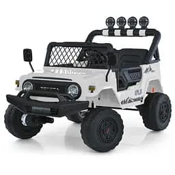 Дитячий електромобіль джип 24V7Ah 4x35W EVA шкіра MP3/USB/Bluetooth білий (2566AEBLR-1 24V)