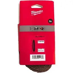 Ремінь флісовий полірувальний MILWAUKEE, 10х330мм, зерно 50-80 (5шт) (для M12 FBFL10)