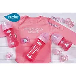 Дитяча пляшечка Nuvita 6031 Mimic Cool антиколікова 3+ 250 мл рожева NV6032PINK - мініатюра 4