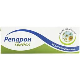 Мазь Репарон Гербал для полегшення симптомів геморою та його ускладнень 25 г