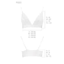 Еластичний топ з мереживом Passion TOP white L - мініатюра 3
