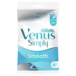 Одноразові станки для гоління (бритви) жіночі Simply Venus 2 6 шт. - мініатюра 2