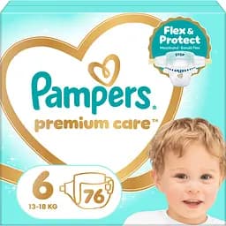 Подгузники Pampers Premium Care Размер 6 (13-18 кг) 76 шт.