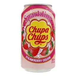 Напиток Chupa Chups Strawberry&Cream, газированный, ж/б, 345 мл (888450)