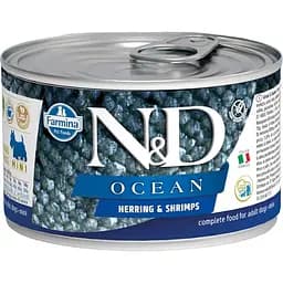 Вологий корм для собак дрібних порід Farmina N&D Grain Free Ocean Herring & Shrimp Adult Mini з оселедцем, тріскою, тунцем та креветкою 140 г - мініатюра 2