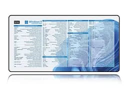 Великий килимок для мишки WorkPlaceShop Поєднання клавіш для Windows Блакитний, 600 x 300 мм