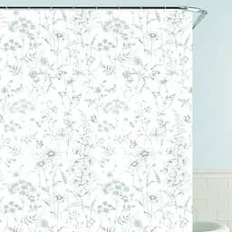 Шторка для ванной Werk WK-10024 Сушеные цветы с кольцами 180 x 180 см (147985)
