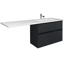 Тумба Мойдодир Rome 80-U Adam 140 R графіт підвісна з крилом над пральною машиною Графіт