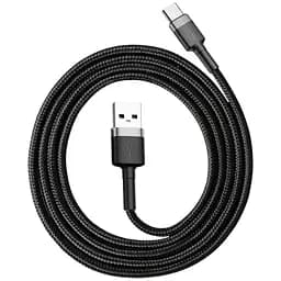 Кабель Baseus Cafule cable USB For Type-C 3A 1m Gray Black