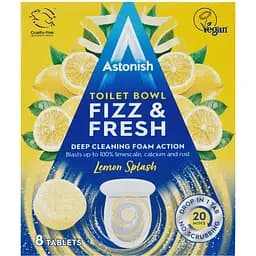 Таблетки для чистки унитазов Astonish Fizz & Fresh с ароматом лимона 8 шт. 