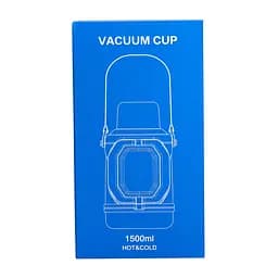 Термос для туризму Vacuum Cup 1,5 л з фліп кришкою та складаними ручками, темно-синій Yiwu HP-14-21BL - мініатюра 18