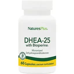 Стимулятор тестостерона NaturesPlus Dhea-25 with BioPerine 60 капсул