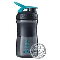 Шейкер спортивный BlenderBottle SportMixer Flip 20oz/590 мл Black/Teal (SM 20oz Black/Teal)