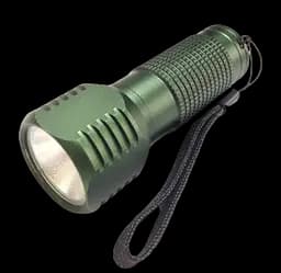 Фонарик LED металл. Milliitary COB 5W АКБ 3*AAA+ремень (В501)