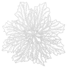 Ялинкова іграшка MIS LT Квітка Різдвяник павутинка-2 17х17х4 см білий