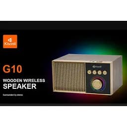 Портативна колонка ретро Kisonli G10 Bluetooth 1200 mAh 5 Вт Wooden - мініатюра 5