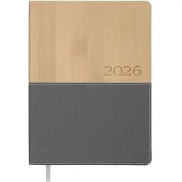 Щоденник датований Buromax Coral 2026 A5 штучна шкіра сірий (BM.21155-09)