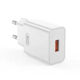 Мережевий зарядний пристрій XO L127 USB-A QC18W Fast Charging Charger with Type-C cable Білий - мініатюра 5