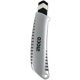 Ніж з сегментованим лезом Ingco 18 мм металевий 1 лезо SK5 (HKNS1807)