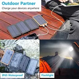 Портативна батарея Power Bank 25000mAh + Solare S025 сонячний заряд - мініатюра 9