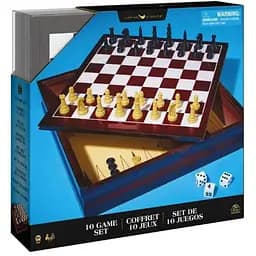 Настольная игра Spin Master Набор из 10 классических игр (в деревянной коробке) (SM98376/6065366)