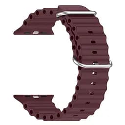Силіконовий ремінець на смарт-годинник для Apple Watch 42,44,45,46,49 mm, Ocean Band, wine red, зі зручною застібкою, для годинника епл вотч, спортивний, ArmorStandart (ARM74250)