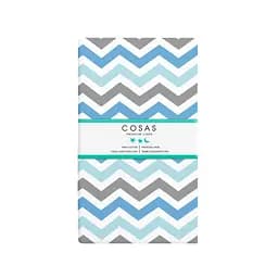 Набір простирадл на резинці Cosas GREY/BLUE ZIGZAG 140х200х20 см (Set_Grey_ZigBlueGrey_140x200_2) - мініатюра 5