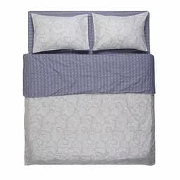 Набір постільної білизни 1,5сп Ardesto Gloria, 160х220см, 100% бавовна, сатин, геометрія, сіро-синій (ART1622PB)